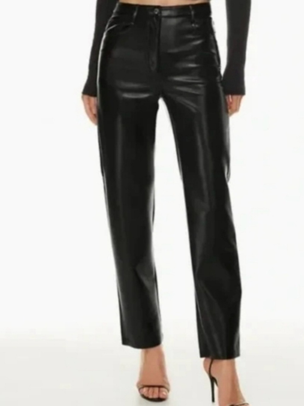 Aritzia The Melina Vegan Leather High-Waisted Moto Pants